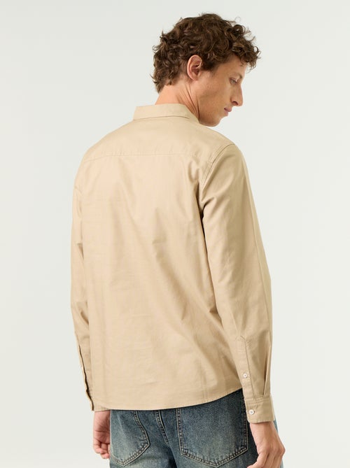 Chemise homme en coton à manches longues - Kiabi Chemise homme en coton à manches longues - Kiabi