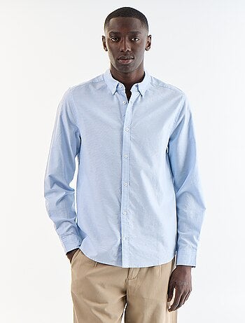 Chemise homme en coton à manches longues