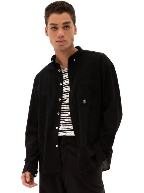 Chemise homme en coton à manches longues et col boutonné giesto - Kiabi Chemise homme en coton à manches longues et col boutonné giesto - Kiabi