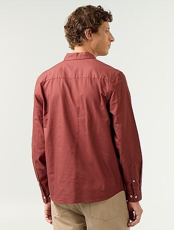 Chemise homme en coton à manches longues