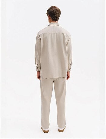 Chemise homme en coton et lycra giesto