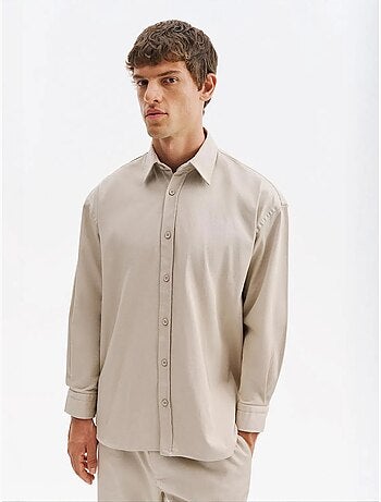 Chemise homme en coton et lycra giesto