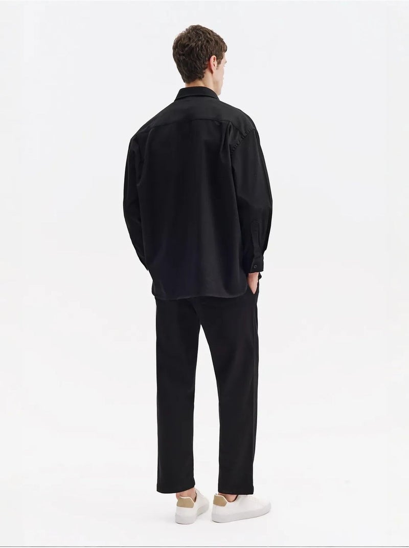 Chemise homme en coton et lycra giesto Noir - Kiabi