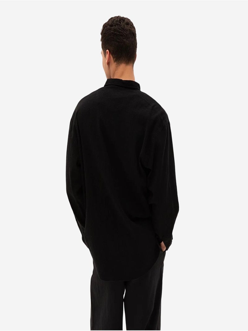 Chemise homme en coton giesto Noir - Kiabi