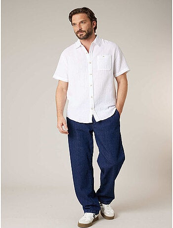 Chemise homme en gaze de coton 'Deeluxe'