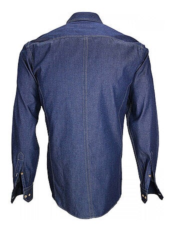 Chemise homme en jeans coupe cintrée DENIM Emporio balzani Bleu marine , 43