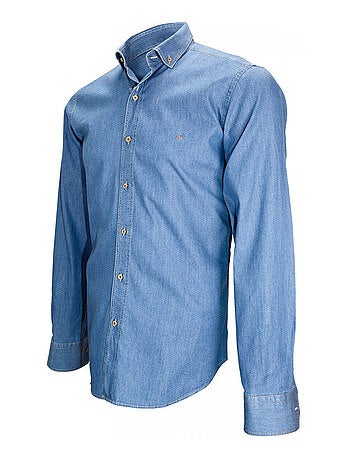 Chemise homme en jeans coupe cintrée DENIM Emporio balzani Bleu marine , 43