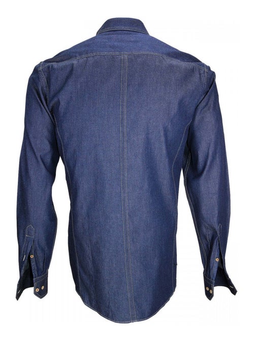 Chemise homme en jeans coupe cintrée DENIM Emporio balzani Bleu marine , 43 - Kiabi