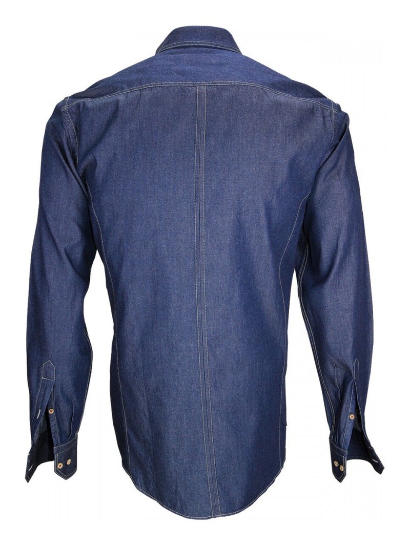 Chemise homme en jeans coupe cintrée DENIM Emporio balzani Bleu marine - Kiabi