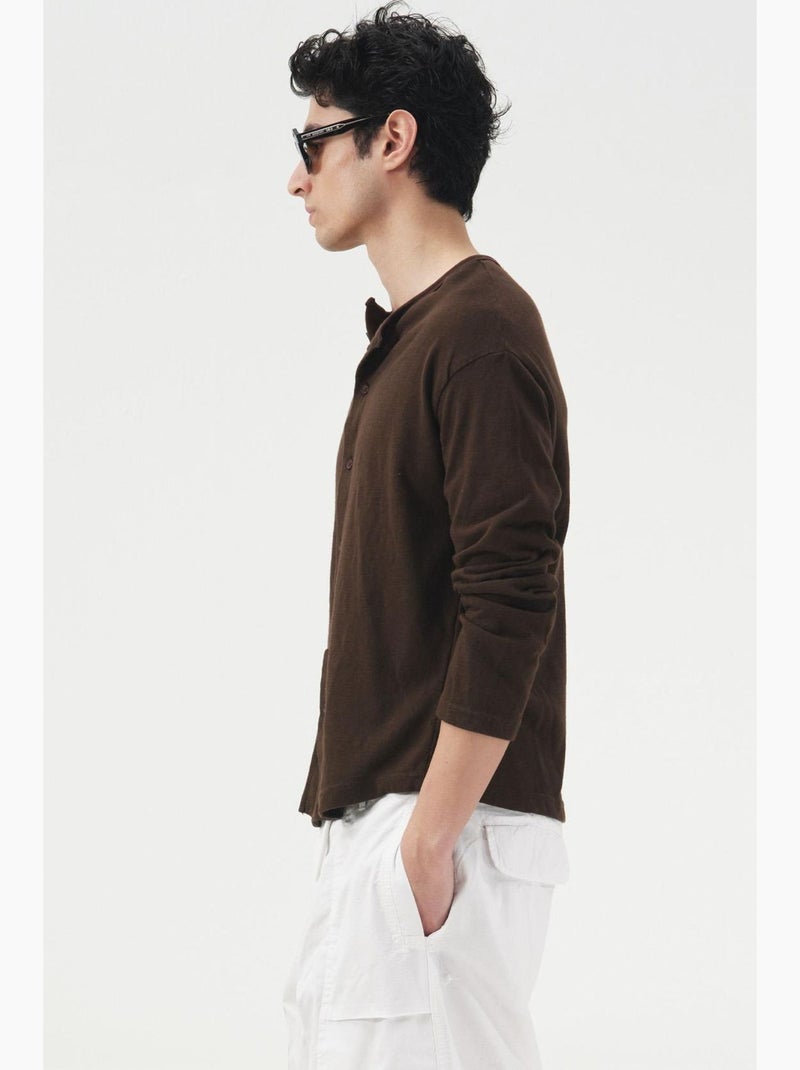 Chemise homme en maille giesto Marron - Kiabi