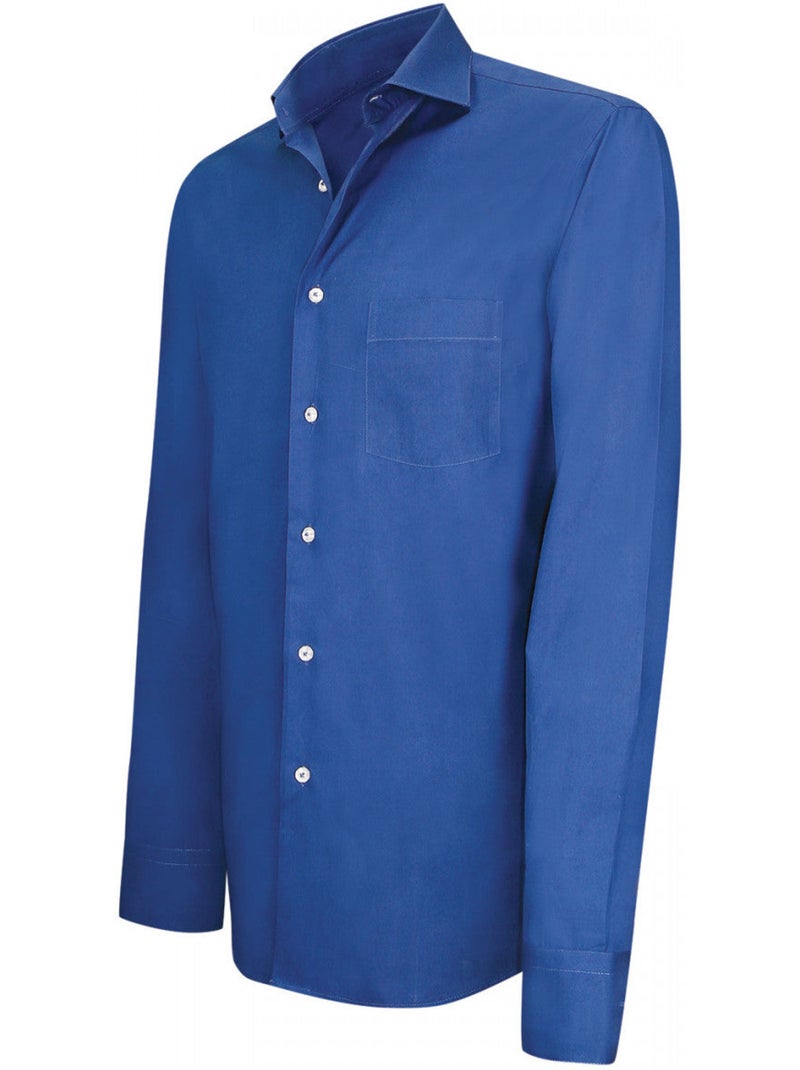 Chemise homme en popeline coupe cintrée COVENTRY Andrew Mac Allister Bleu , 41 Bleu - Kiabi