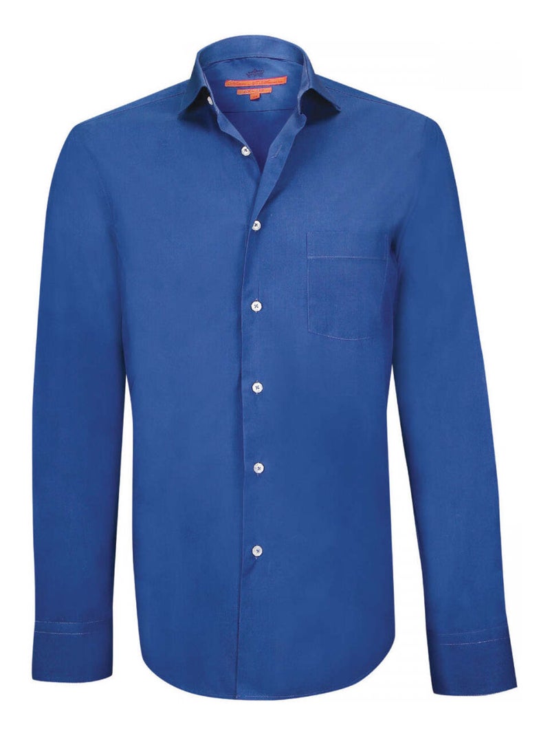 Chemise homme en popeline coupe cintrée COVENTRY Andrew Mac Allister Bleu , 43 Bleu - Kiabi