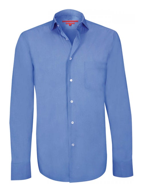 Chemise homme en popeline coupe cintrée COVENTRY Andrew Mac Allister Bleu indigo , 40 - Kiabi