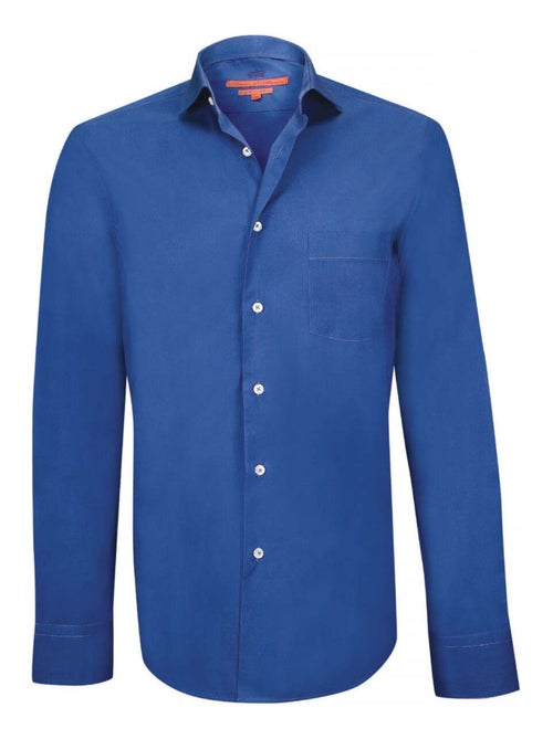 Chemise homme en popeline coupe cintrée COVENTRY Andrew Mac Allister Bleu indigo , 40 - Kiabi