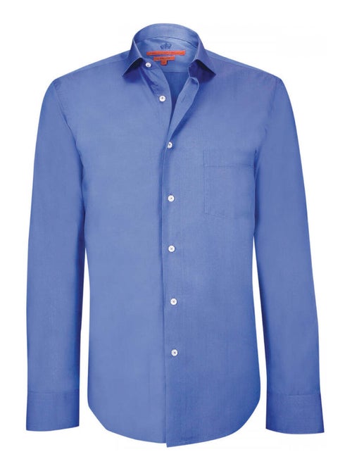 Chemise homme en popeline coupe cintrée COVENTRY Andrew Mac Allister Bleu indigo , 41 - Kiabi