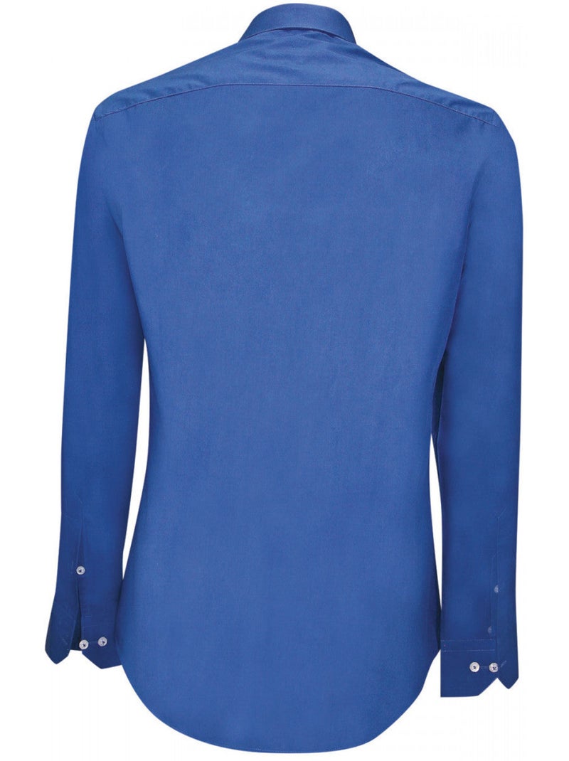 Chemise homme en popeline coupe cintrée COVENTRY Andrew Mac Allister Bleu indigo , 42 Indigo - Kiabi
