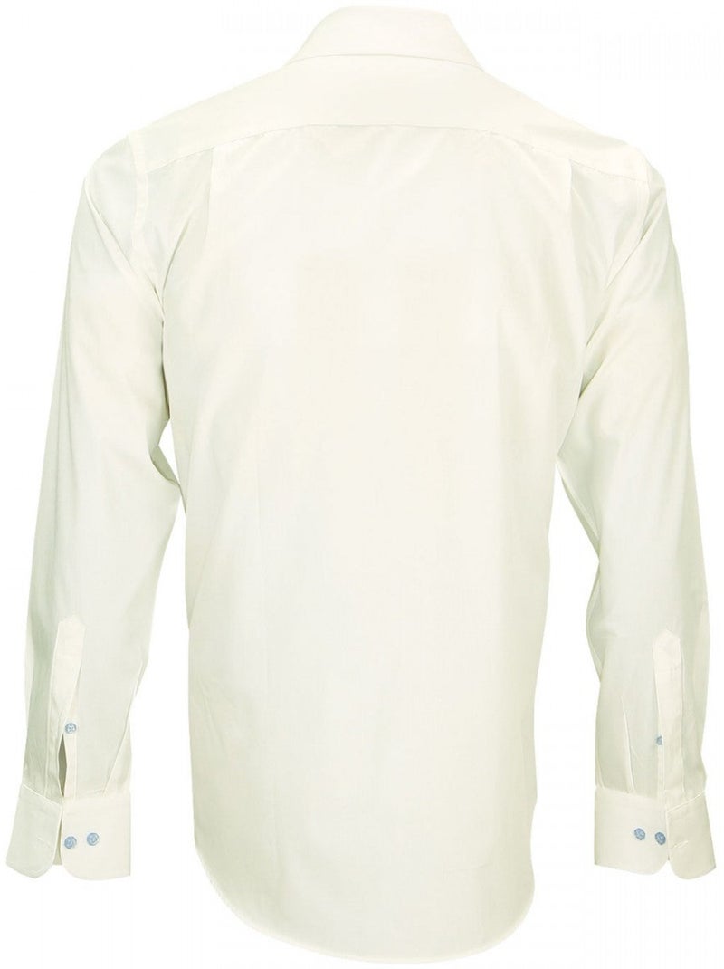Chemise homme en popeline coupe droite BLAKE Andrew Mac Allister Beige - Kiabi