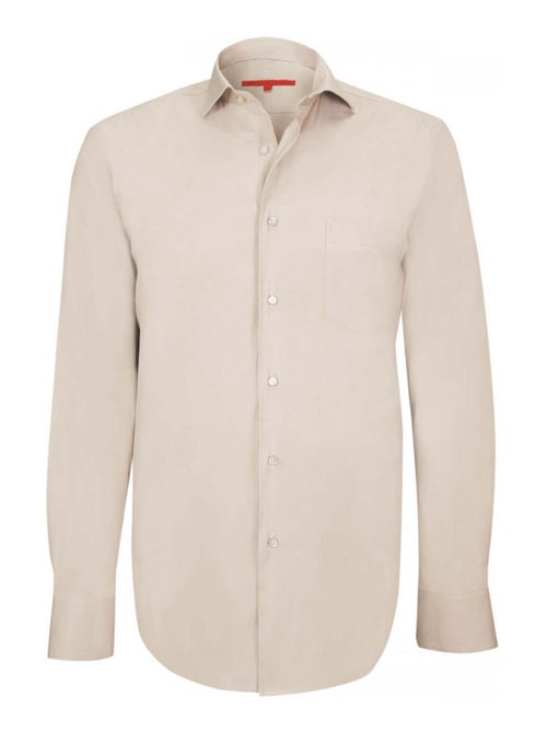 Chemise homme en popeline coupe droite BRISTOL Andrew Mac Allister Beige , 43 - Kiabi