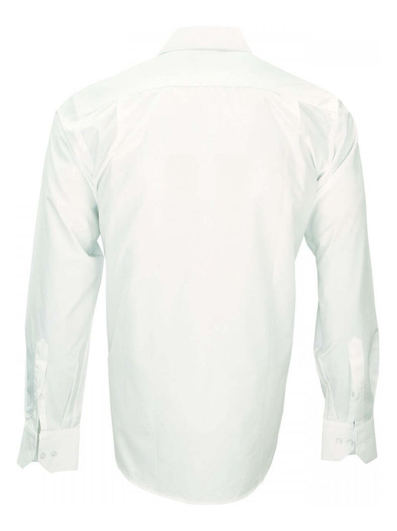 Chemise homme en popeline coupe droite PALAZZO Emporio balzani Blanc , Blanc , 39 Blanc Blanc - Kiabi