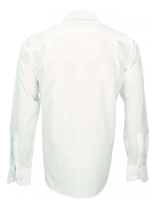 Chemise homme en popeline coupe droite PALAZZO Emporio balzani Blanc pur , 43 - Kiabi