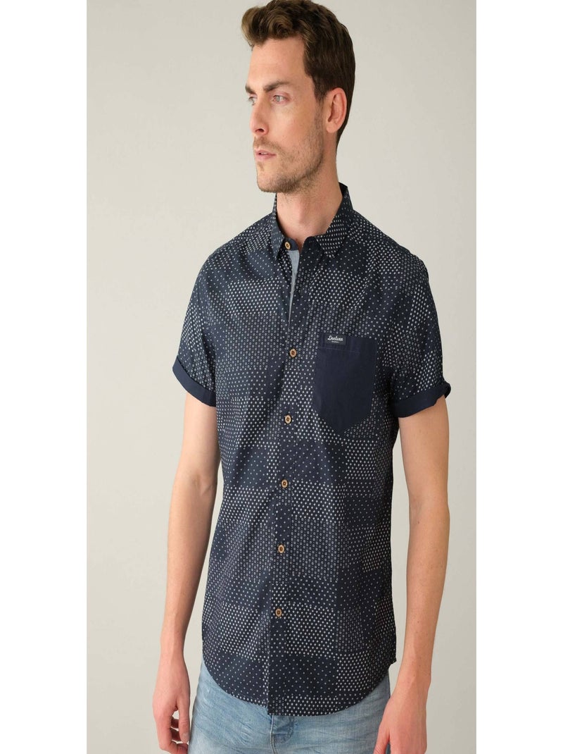 Chemise homme en popeline 'Deeluxe' Bleu marine - Kiabi