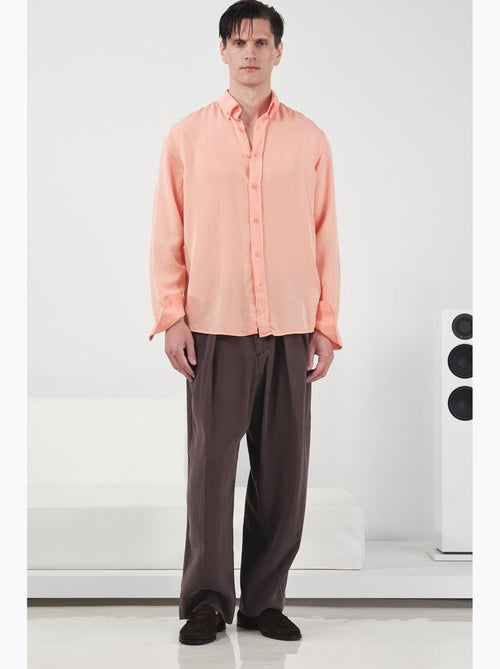 Chemise homme en tencel crêpé à boutons giesto - Kiabi Chemise homme en tencel crêpé à boutons giesto - Kiabi