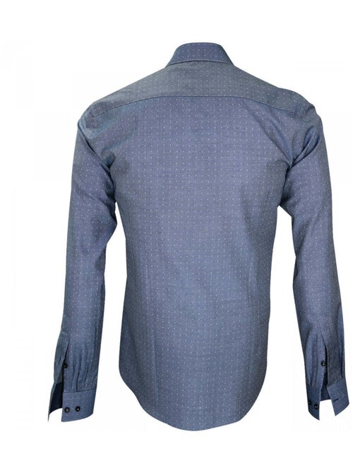 Chemise homme en twill coupe cintrée GINGER Emporio balzani Bleu , 45 - Kiabi