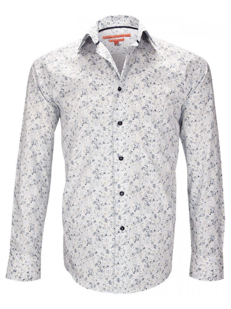 Chemise homme fantaisie coupe cintrée TOTTENHAM Andrew Mac Allister Beige , 45 Beige - Kiabi