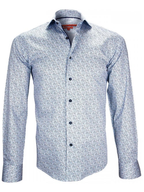 Chemise homme fantaisie coupe cintrée WEMBLEY Andrew Mac Allister Bleu , 45 - Kiabi
