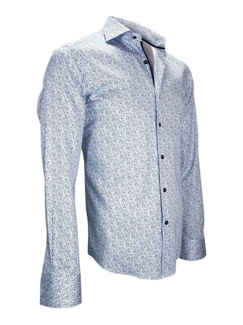 Chemise homme fantaisie coupe cintrée WEMBLEY Andrew Mac Allister Bleu , 45 Bleu - Kiabi