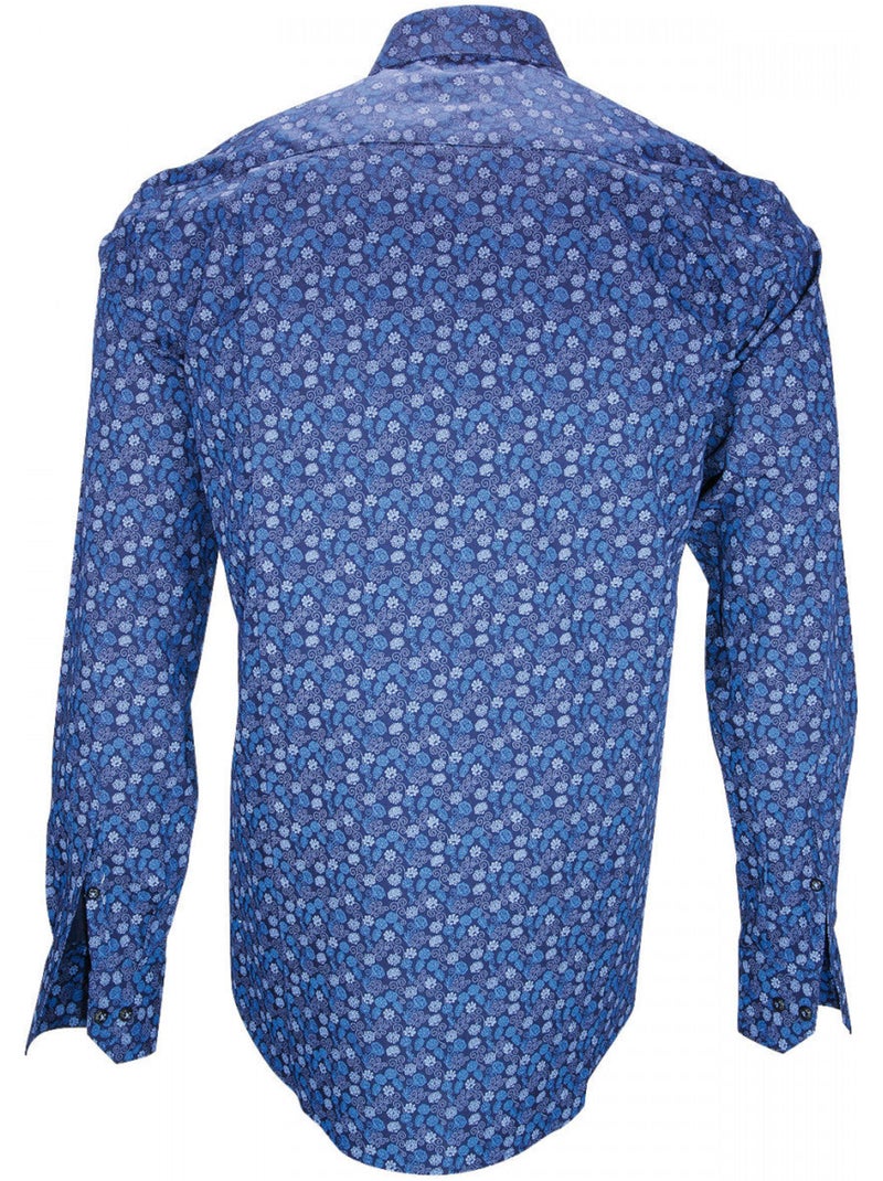 Chemise homme fantaisie coupe droite MIRAFIORI Emporio balzani Bleu - Kiabi