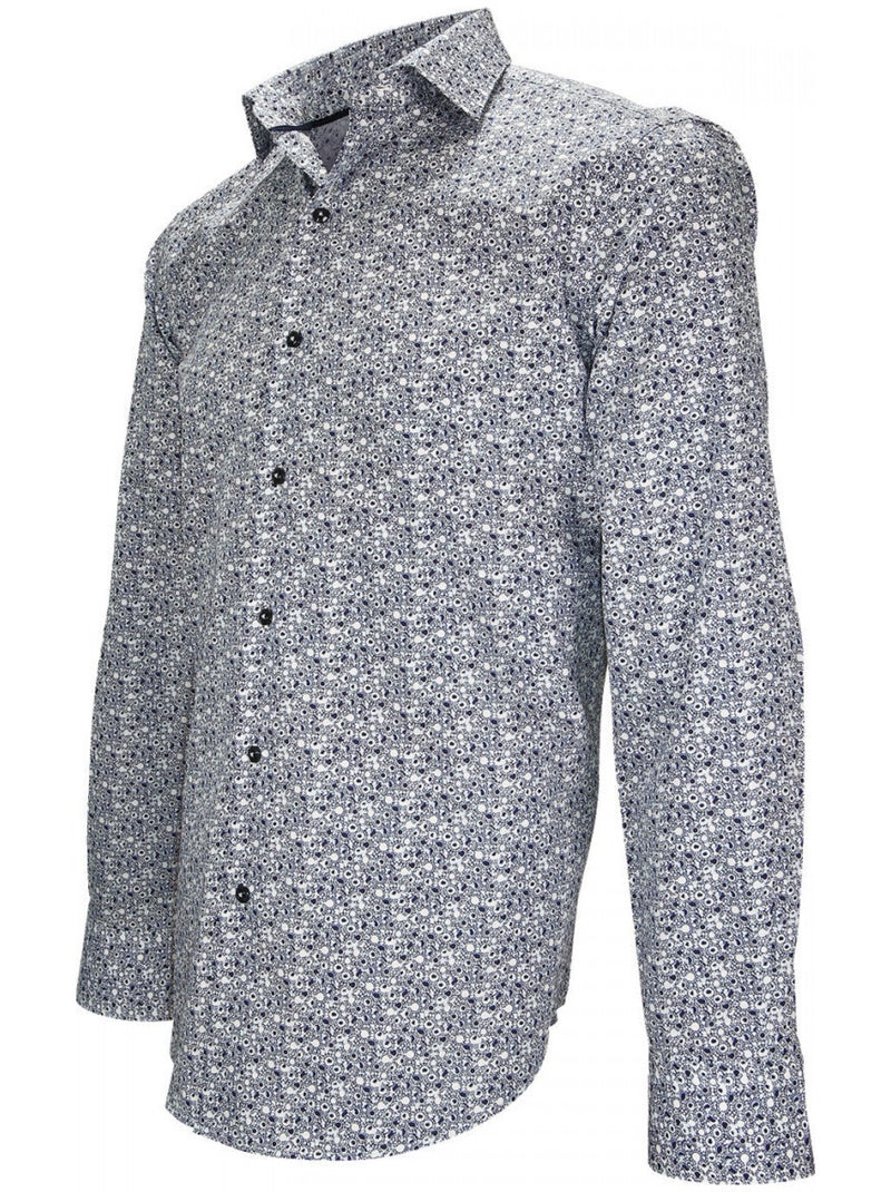 Chemise homme fantaisie coupe droite MIRAFIORI Emporio balzani Bleu - Kiabi