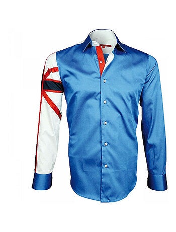 Chemise homme fashion coupe cintrée BRITANICA Andrew Mac Allister Rouge , 39