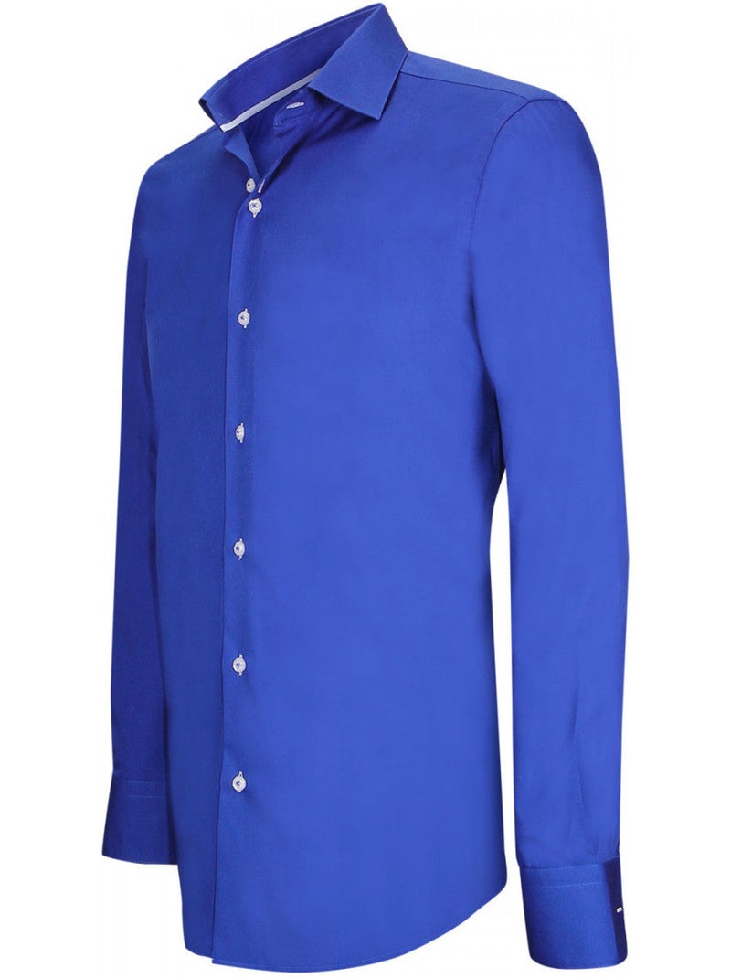 Chemise homme fashion coupe cintrée LORIS Emporio balzani Bleu roi - Kiabi