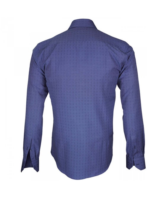 Chemise homme fil à fil coupe cintrée BARKING Andrew Mac Allister Bleu , 40 - Kiabi