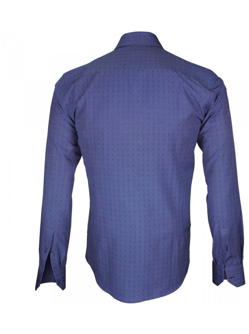 Chemise homme fil à fil coupe cintrée BARKING Andrew Mac Allister Bleu , 40 Bleu - Kiabi