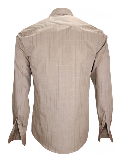 Chemise homme fil à fil coupe cintrée SETTIMO Emporio balzani Beige , 40 - Kiabi