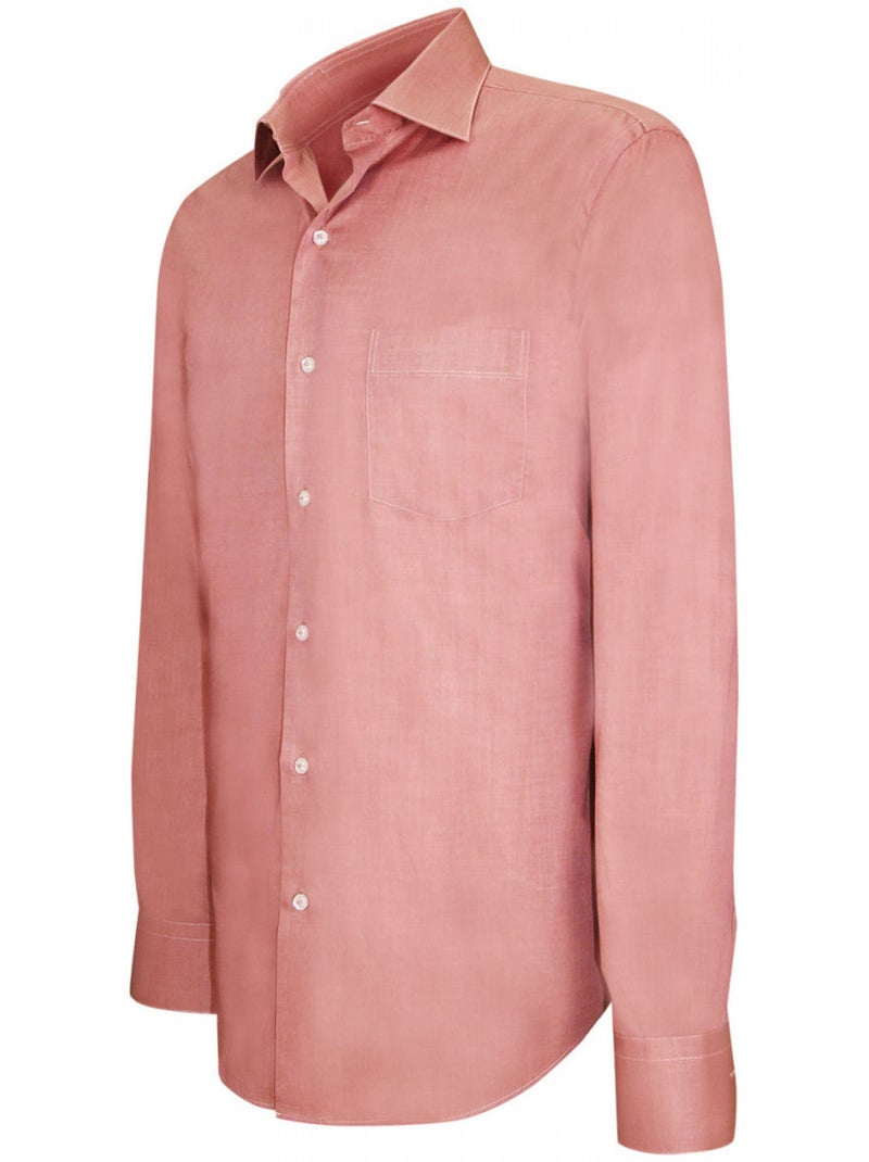 Chemise homme fil à fil coupe droite FIRENZE Emporio balzani Rouge , 40 Rouge - Kiabi