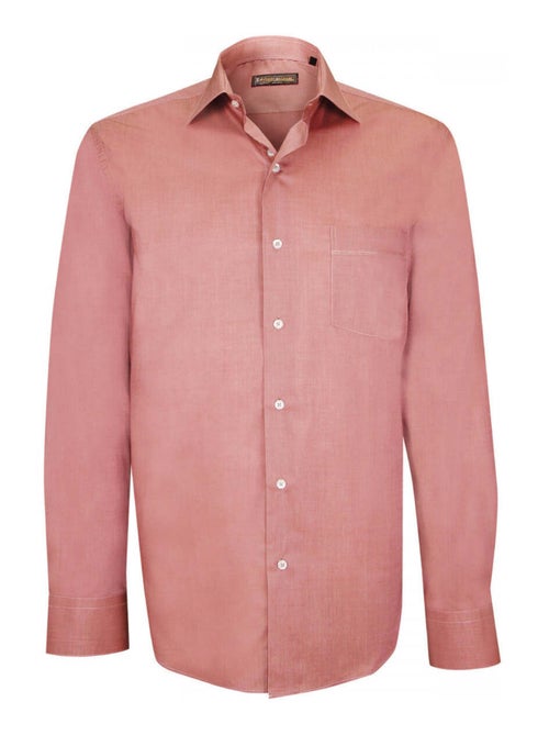 Chemise homme fil à fil coupe droite FIRENZE Emporio balzani Rouge , 43 - Kiabi