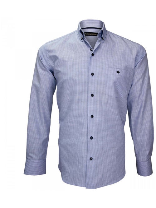 Chemise homme fil à fil coupe droite OTTAVIANO Emporio balzani Bleu , 39 - Kiabi
