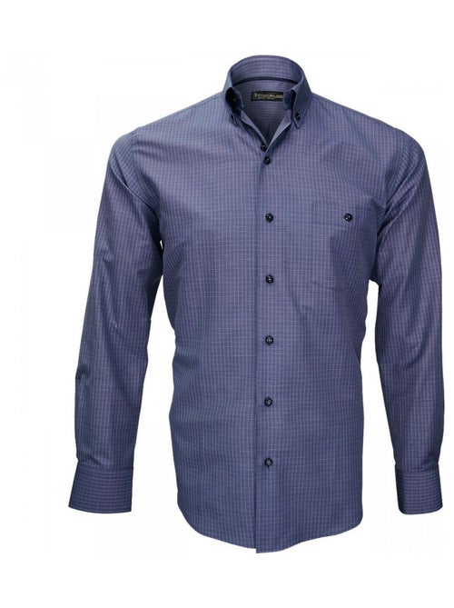 Chemise homme fil à fil coupe droite OTTAVIANO Emporio balzani Bleu , 39 - Kiabi