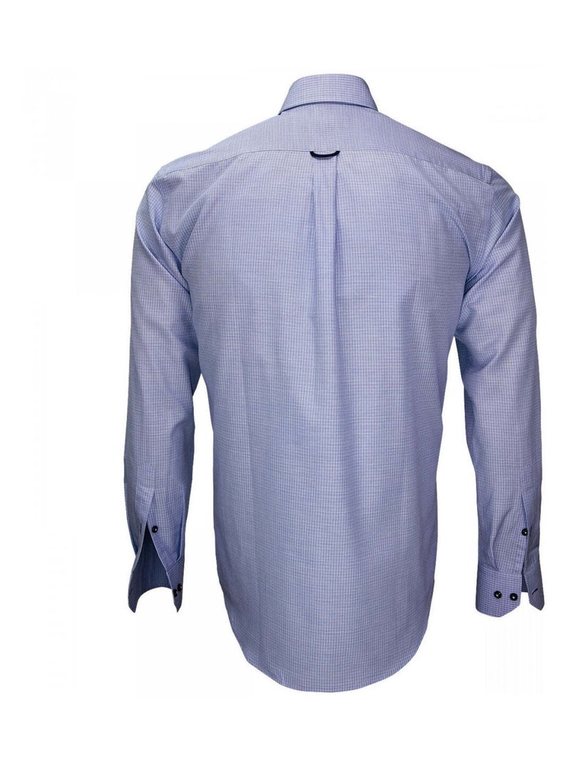 Chemise homme fil à fil coupe droite OTTAVIANO Emporio balzani Bleu - Kiabi