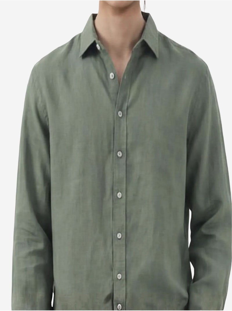 Chemise homme giesto Kaki - Kiabi