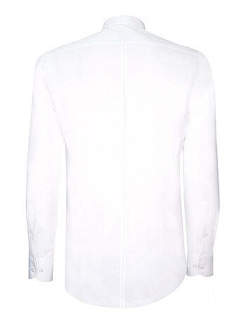 Chemise homme gorge cachée col mao coupe cintrée SONNY Andrew Mac Allister Blanc , 43