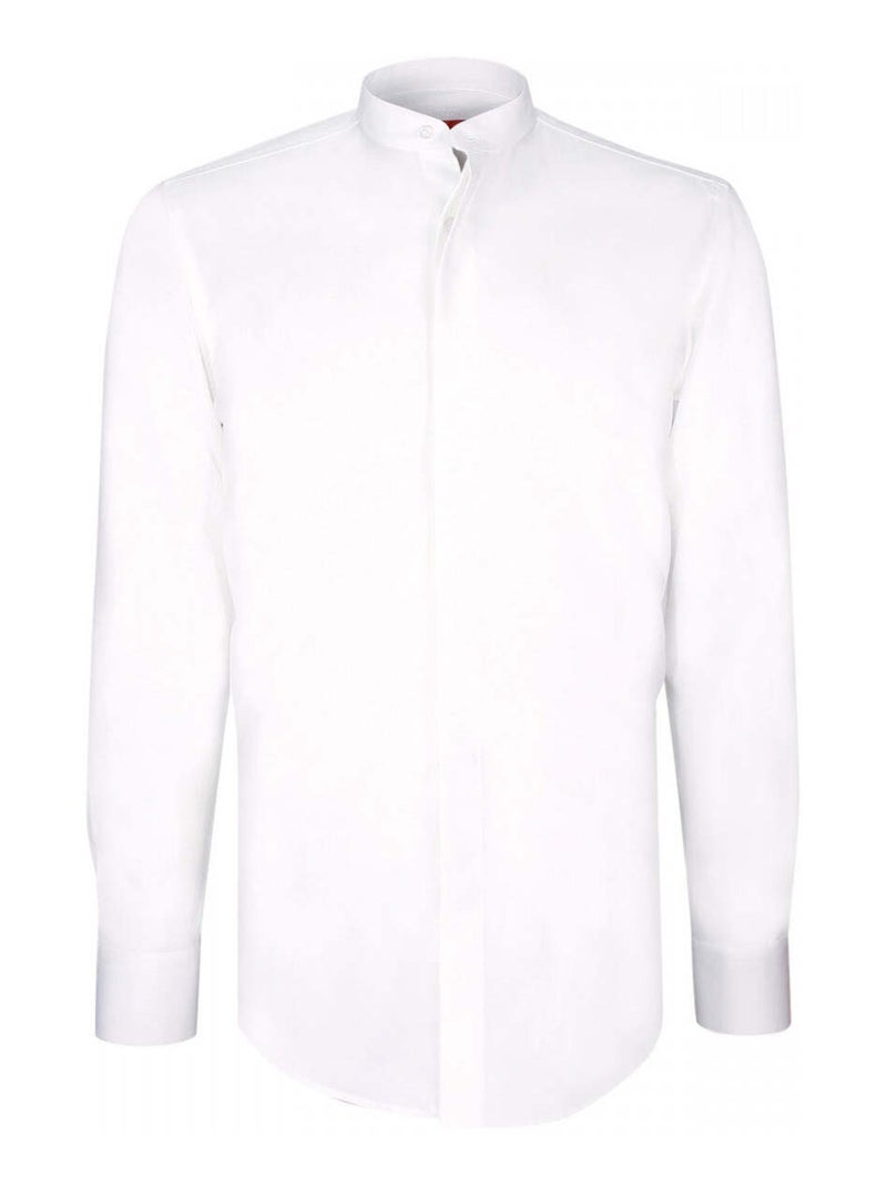 Chemise homme gorge cachée col mao coupe cintrée SONNY Andrew Mac Allister Blanc , 45 Blanc - Kiabi