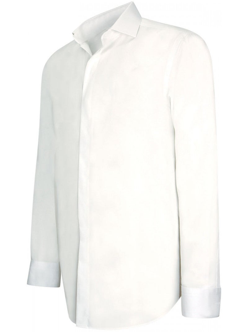 Chemise homme gorge cachée coupe cintrée GORDON Andrew Mac Allister Blanc , Blanc , 44 Blanc Blanc - Kiabi