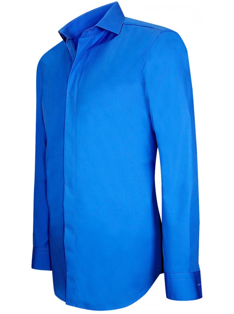 Chemise homme gorge cachée coupe cintrée GORDON Andrew Mac Allister Bleu ciel , 41 Bleu - Kiabi