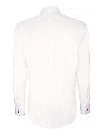 Chemise homme gorge cachée mode coupe cintrée LUKE Andrew Mac Allister Blanc , 39