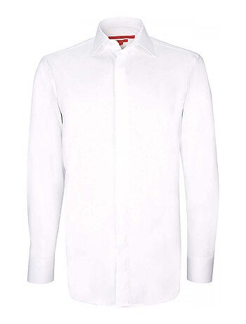 Chemise homme gorge cachée mode coupe cintrée LUKE Andrew Mac Allister Blanc , 42
