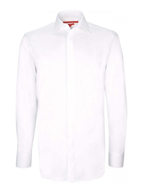 Chemise homme gorge cachée mode coupe cintrée LUKE Andrew Mac Allister Blanc , 42 - Kiabi